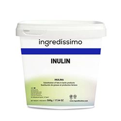 INGREDISSIMO Inulina 500g - Fibra Alimentaria de Achicoria, Gelificante y Espesante, Sustituto de Grasas, Vegano y Sin Gluten, Polvo Fino Natural, Sabor neutro, Ideal para Lácteos,