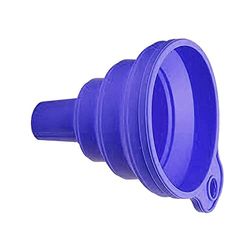 Embudo plegable de silicona flexible plegable para botella de agua, transferencia de líquidos, plegable, apertura estrecha y ancha, 1 pieza de 3,15 pulgadas, color morado