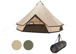 Grand Canyon Indiana 8 - Tenda Rotonda per 8 Persone | Tenda Famiglia, Tenda Gruppo, Tenda piramidale, Tipi | Mojave Desert (Beige)