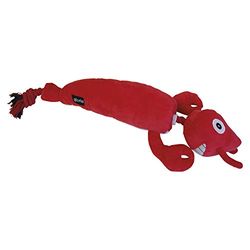 Gloria Hondenspeelgoed, maat 55 cm, pluche dier Sebastian, hondenspeelgoed, pluche dier met geluid, zachte textuur, duurzaam materiaal, ideaal voor middelgrote honden, rood