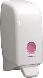 Aquarius Dispensador de Jabón para el Lavado de Manos Profesional 6948, Para Cartuchos de Jabón de 1 L compatibles, Montaje en Pared, Blanco, 06948010