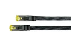 Python Series Ethernet LAN Patch Cable with RNS latch protection and Nylon Mesh black black 20 m