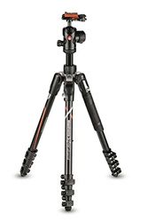 Manfrotto Befree Advanced - Kit de Trípode de Viaje Compatible con Cámaras Sony Alpha7 y Alpha9, Trípode de Aluminio para accesorios de Cámara, con Cabezal Esférico y Cierre de Palanc