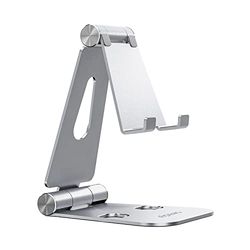 AISENS MS2PXL-092 tafelhouder XL verstelbaar (2 stuks) voor telefoon/tablet, zilverkleurig