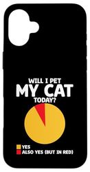 Will I Pet My Cat Today Cat Lover Feline Pet Meow Love Cats Case for iPhone 16 Plus