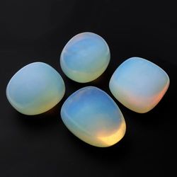 Tumbled Opal Stones (4 Pack) - 1-1.5 Inch Smooth Crystals for Emotional Healing, Inspiration & Serenity - Polished High Vibration Healing Crystals, Gentle Energy, Creativity Boost