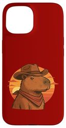 Capybara Cowboy Zen et Sauvage du désert Coque pour iPhone 15