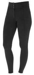 Covalliero Highwaist - Pantalones de equitación para Mujer, con Ribete Completo, Bolsillo para teléfono móvil, aplicación con Purpurina, Color Negro, Talla 34