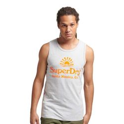 Superdry Vest T-shirt voor heren, Glacier Grey Marl, S