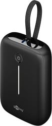 goobay Power Bank 10.000 mAh con cavo USB-C integrato 13 cm – Quick Charge/Power Delivery – USB C e USB A – per Samsung, Xiaomi, Lenovo, Huawei, Apple iPhone o iPad/76251
