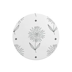 Questo Casa, Round Digital Printed Mouse Pad, Non-Slip Base, for Office and Home, Diameter:22cm