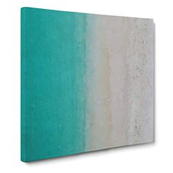 Kuramathi Beach in the Maldives Modern Canvas Wall Art Print Ready to Hang, Framed Picture for Living Room Bedroom Home Office Décor, 20x20 Inch (50x50 cm)