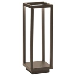 Zafferano, Home Pro Lamp, Rechargeable and Wireless Table Lamp with Touch Control, Suitable for Living Room and Outdoor, Dimmer, 3000K, Height 29.5cm, Corten Colour