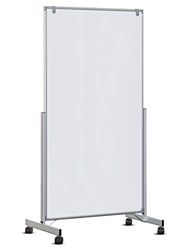 Lavagna bianca mobile MAULpro easy2move, 6339684, magnetica e scrivibile, bianca, utilizzabile anche come supporto (100 x 180)