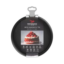 Tala Moule à Gâteau Rond Démontable Performance, Acier au Carbone de Qualité Professionnelle avec Revêtement Antiadhésif Eclipse, 18 cm; Idéal pour gâteaux, génoises et gâteaux à étages