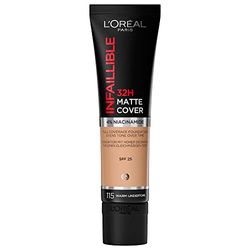 L'Oréal Paris - Long-Lasting Foundation, high Coverage and mattifying - Infallible 24H Matte Cover - Shade: 115 Golden Beige - 35 ml