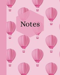 Hot air balloon creative notebook. 8 X 10 book - 150 lined pages. School notebook.