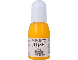 Tsukineko Tampon encreur - 15 ML - Jaune - Pissenlit - Accessoires pour tampons encreurs Memento Luxe - 15 ML