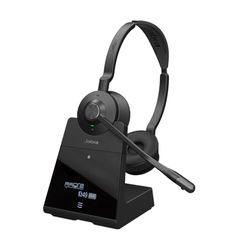 Jabra Engage 75 SE - Auriculares inalámbricos Bluetooth USB-A a USB-C Ideales para oficinas ruidosas, tecnología de micrófono Avanzada, Base de Carga, se Conecta a Dos Dispositivos