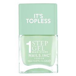 Nails Inc Topless Camilla (vert tendre) – Vernis gel sans UV – Manucure en 1 étape jusqu’à 8 jours de tenue – Séchage rapide, végan & 21-free – Pour enfants & adultes – sans base ni top coat
