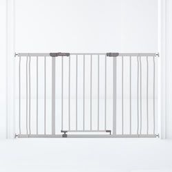 Dreambaby Ava Extra Wide Baby Gate, Stair Gate, Fits Openings 99-132.5cm, 76cm Tall. Wide Stair Gate for Dogs and Babies. Pressure Mounted Safety Gate, Stay Open Feature, Inc. 9cm and 18cm Extensions