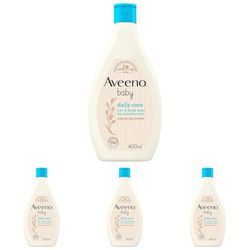 Aveeno Baby Daily Care Hair and Body Wash 400 ml (Pack of 4)