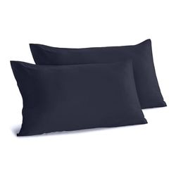 GUZZINI Classic - 2 örngott 50 x 80 cm av 100% bomull Percale certifierad OekoTex fräsch och andas, örngott med 15 cm lapp, delikat sängkläder, mjuk och omlottning