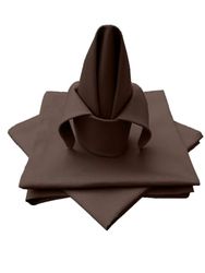 Lemos Home Fabric Napkin Table Cloth Set of 4 Made from 100% Cotton Collection Concept, Choice of Colours and Sizes (Fabric Napkin Set of 4-45 x 45 cm, Chocolate)