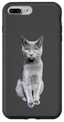 Carcasa para iPhone 7 Plus/8 Plus Gatito Gato Azul Ruso