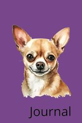 Journal: Chihuahua Purple: 6" x 9" 120 Pages