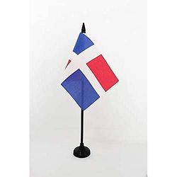 AZ FLAG - Drapeau De Table - 15x10 cm - Mini Drapeau De Bureau 100% Polyester Avec Hampe De 25cm Et Socle En Plastique Noir