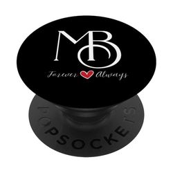 Iniciales para parejas B & M, boda, aniversario, inauguración de la casa PopSockets PopGrip Adhesivo