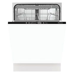 Hisense HV661C60 - Lavavajillas Integración, Capacidad para 16 Servicios, 3 Bandeja, 60 cm, 5 Programas, Filtro Autolimpiable, Contador Digital con Programa Ecológico, Silencioso