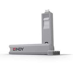 Lindy USB Type C Port Blocker Key, White - Pack of 4