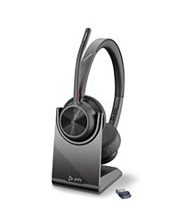 Poly Voyager 4320 UC Wireless Headset & Charge Stand - Stereo Headphones w/Noise-Canceling Boom Mic - Long Battery Life - Connect PC/Mac/Mobile via Bluetooth - Microsoft Teams Certified, Plantronics