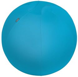 Leitz Actieve Zitbal, Ergonomisch Alternatief voor Bureaustoelen, Diameter van 65 Centimeter, Inclusief Stoffen Balhoes, Handluchtpomp en 2 x Pluggen, Ergo Cosy Assortiment, Sereen Blauw, 52790061