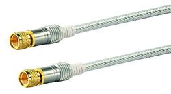 SCHWAIGER -KVCHD30 532- premium sat-anslutningskabel 110 dB, F-kontakt > F-kontakt, 4-delad skärm, 75 ohm, digital, HDTV, DVB-S/S2 3 m transparent