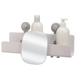 Joseph Joseph Grande étagère de douche avec miroir amovible EasyStore-Blanc, Taille unique Grand
