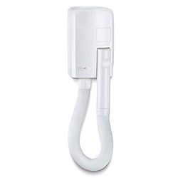 Valera Hotello, asciugacapelli murale a tubo per alberghi e strutture ricettive, compatto e potente, 1200 watt, Bianco