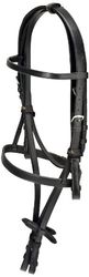 Caldene Plain Snaffle Bridle - Black, Pony