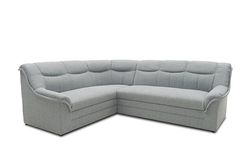 DOMO. collection Sofá esquinero Berlín intemporal con función de Dormir y Acolchado de muelles, sofá en Forma de L, 205 x 250 x 89 cm, Color Plateado