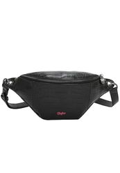 Buffalo Bum Soft Croco Black, Cruz Mujeres, Negro