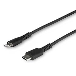 StarTech.com Premium USB-C naar Lightning Kabel 1m Zwart - USB Type C naar Lightning Charge & Sync Oplaadkabel met Aramide Vezels - Apple MFi Gecertificeerd - iPad Air iPhone 12 (RUSBCLTMM1MB)