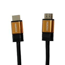 APM 590467, Kabel HDMI 3m 4K Ethernet, Kabel HDMI Długie złącza męskie/męskie, Akcesoria do telewizorów i wideo, wyjątkowa rozdzielczość 4 x HD 1080p, Zarządzanie wideo 3D, Czarny i złoty