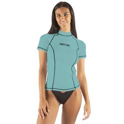Seac T-Sun Short Lady, Camiseta de protección Rash Guard para esnorkel y natación Anti UV