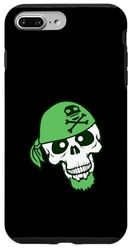 Chapeau de Pirate Squelette Halloween Foulard drôle Bande dessinée Coque pour iPhone 7 Plus/8 Plus