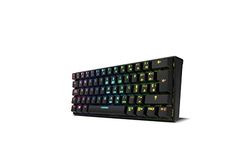 KROM KASIC NXKROMKASIC Rainbow RGB Mechanical Gaming Keyboard, Game Mode, WASD Switches and Directional Keys, Windows Vista, Window 7/8/10, USB, Layout ES, Black