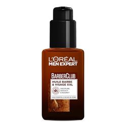 L'Oréal Men Expert Olio da barba XXL per uomini, supporto per la crescita sana della barba, lenitivo per la cura della barba da uomo con olio di legno di cedro, Barber Club, [Amazon Exclusive], 1 x 50