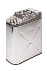 Berger & Schröter | 20 l rostfri dunk, bränslebehållare, bränslebehållare, UN testad brandfarliga vätskor, bensin, olja, diesel, bränsle (1. UN bränslekankare 20 l)
