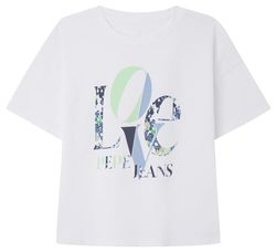 Pepe Jeans Odette T-shirt voor meisjes, wit (wit), 4 jaar, wit, 4 Jaren